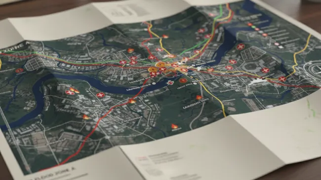 folded disaster map